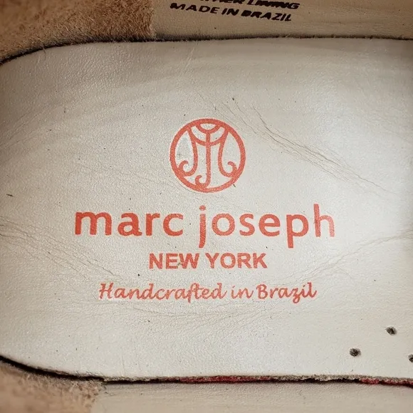 Marc Joseph | NIB Broadway Red Glimmer Preppy Classic Leather Loafers Girl's 4.5