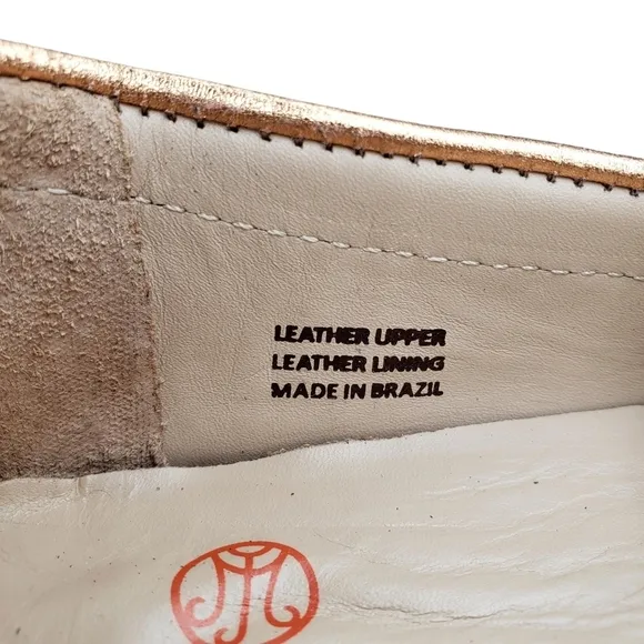 Marc Joseph | NIB Broadway Rose Metallic Preppy Classic Leather Loafers Girl's 4