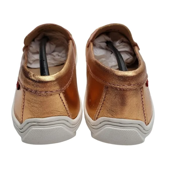 Marc Joseph | NIB Broadway Rose Metallic Preppy Classic Leather Loafers Girl's 4