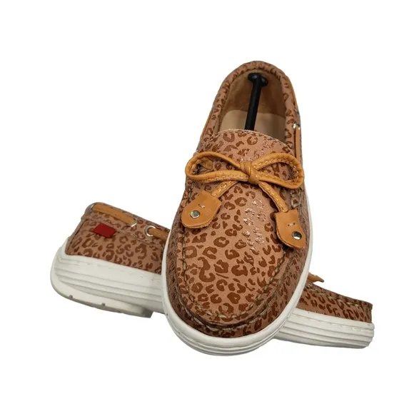 Marc Joseph | NIB Cypress Hill Leopard Nobuck Leather Chic Loafers Girl's 10.5
