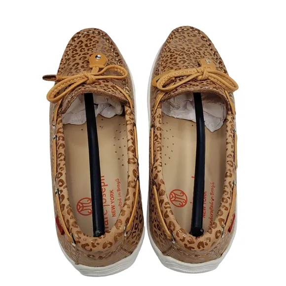 Marc Joseph | NIB Cypress Hill Leopard Nobuck Leather Chic Loafers Girl's 13.5