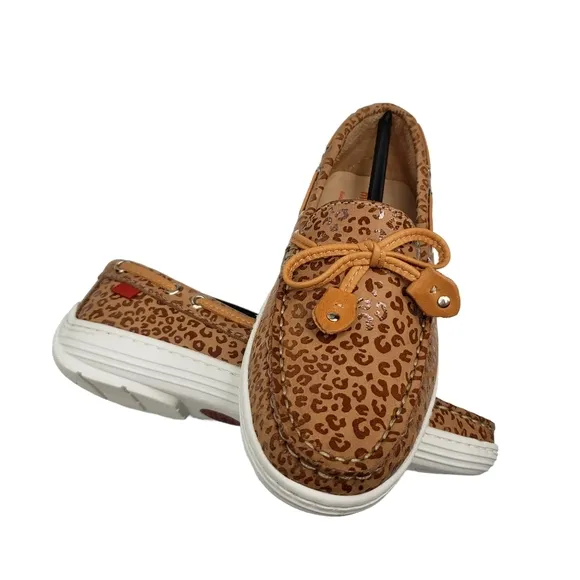 Marc Joseph | NIB Cypress Hill Leopard Nobuck Leather Chic Loafers Girl's 13.5