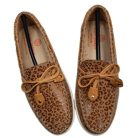 Marc Joseph | NIB Cypress Hill Leopard Nobuck Leather Chic Loafers Girl's 13.5