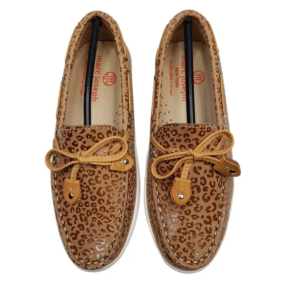 Marc Joseph | NIB Cypress Hill Leopard Nobuck Leather Chic Loafers Girl's 13.5