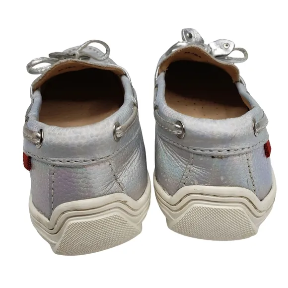 Marc Joseph | NIB Cypress Hill Metallic Silver Leather Preppy Loafers Girl's 1