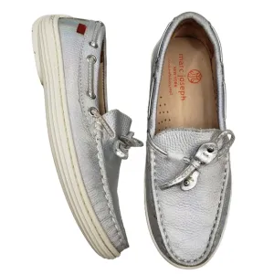 Marc Joseph | NIB Cypress Hill Metallic Silver Leather Preppy Loafers Girl's 1