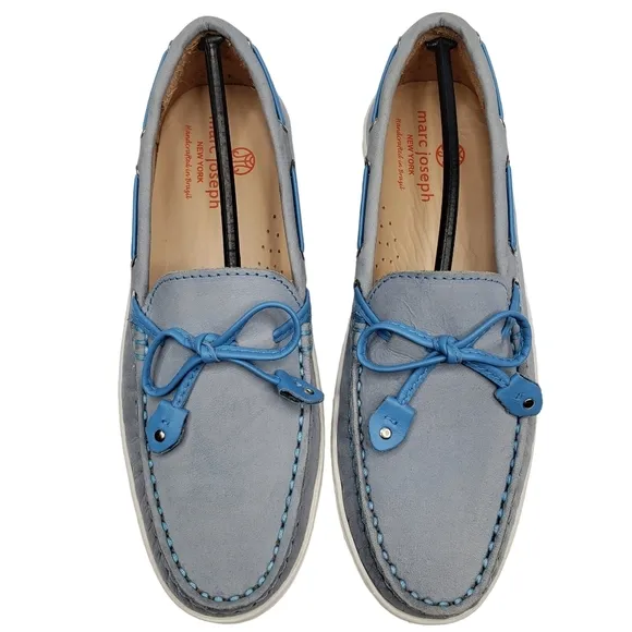 Marc Joseph | NIB Cypress Hill Powder Blue Classic Chic Leather Loafers Girl's 4