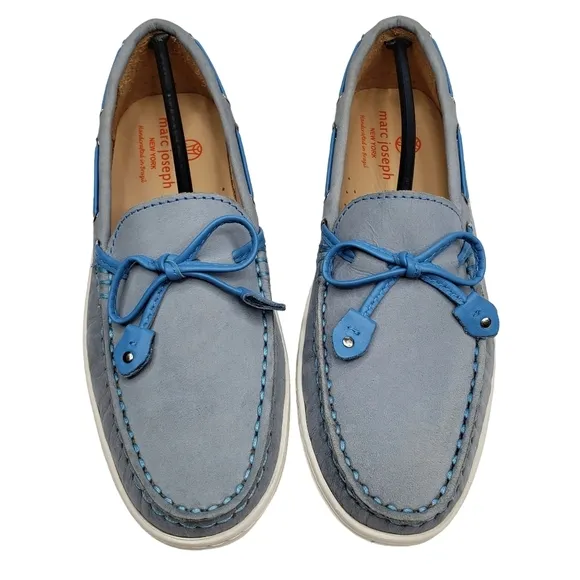 Marc Joseph | NIB Cypress Hill Powder Blue Classic Chic Leather Loafers Girl's 4