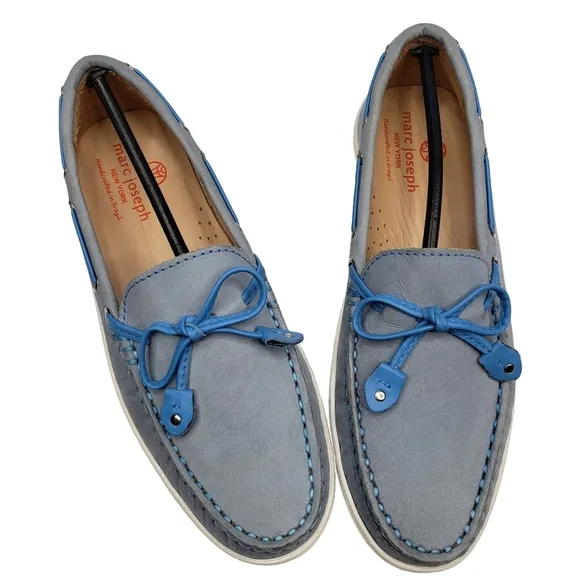 Marc Joseph | NIB Cypress Hill Powder Blue Classic Chic Leather Loafers Girl's 4