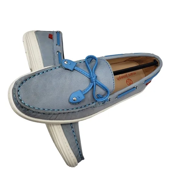 Marc Joseph | NIB Cypress Hill Powder Blue Classic Leather Loafers Girl's 4.5