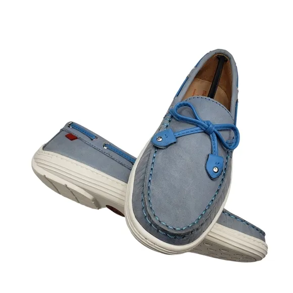 Marc Joseph | NIB Cypress Hill Powder Blue Classic Leather Loafers Girl's 4.5