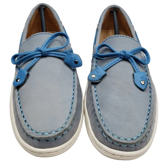 Marc Joseph | NIB Cypress Hill Powder Blue Classic Leather Loafers Girl's 4.5