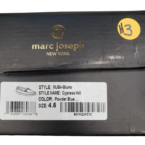 Marc Joseph | NIB Cypress Hill Powder Blue Classic Leather Loafers Girl's 4.5