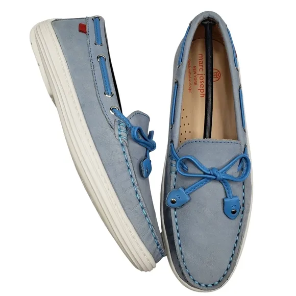 Marc Joseph | NIB Cypress Hill Powder Blue Classic Leather Loafers Girl's 4.5