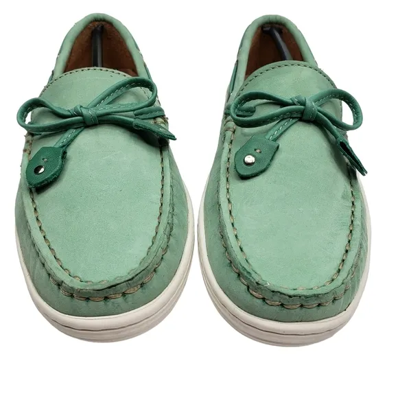 Marc Joseph | NIB Cypress Hill Powder Green Leather Chic Loafers Girl's 1.5