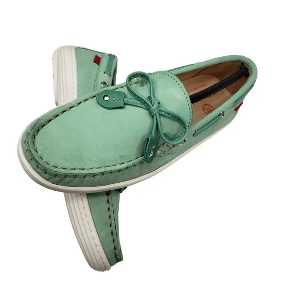 Marc Joseph | NIB Cypress Hill Powder Green Leather Chic Loafers Girl's 1.5