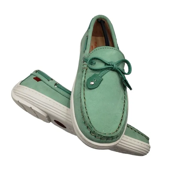 Marc Joseph | NIB Cypress Hill Powder Green Leather Chic Loafers Girl's 1.5