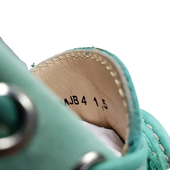 Marc Joseph | NIB Cypress Hill Powder Green Leather Chic Loafers Girl's 1.5