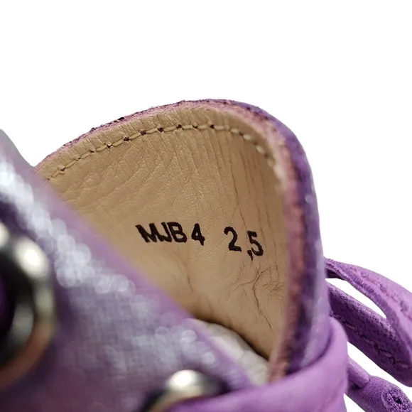 Marc Joseph | NIB Cypress Hill Purple Glimmer Leather Glam Loafers Girl's 2.5