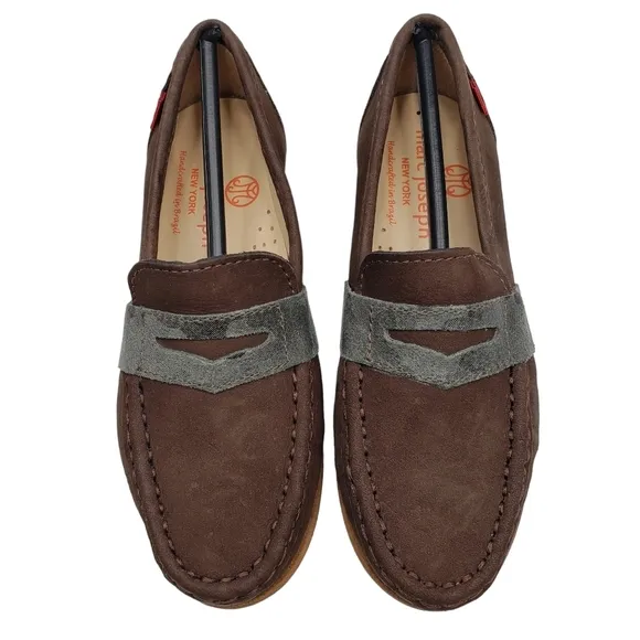 Marc Joseph | NIB Dumbo Brown Nobuck Preppy Classic Leather Loafers Boy's 11