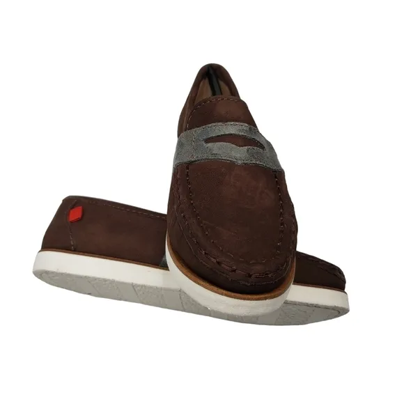 Marc Joseph | NIB Dumbo Brown Nobuck Preppy Classic Leather Loafers Boy's 11