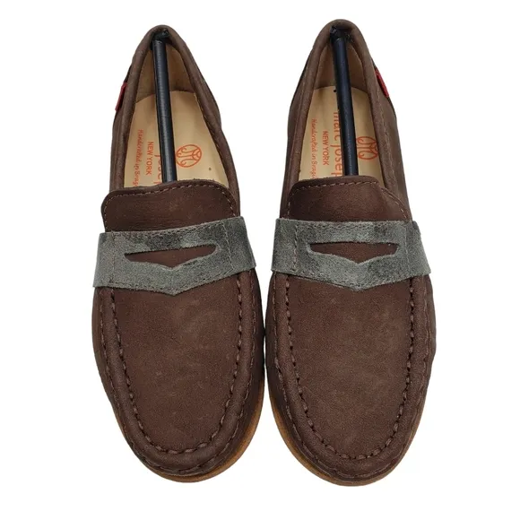 Marc Joseph | NIB Dumbo Brown Nobuck Preppy Classic Leather Loafers Boy's 11