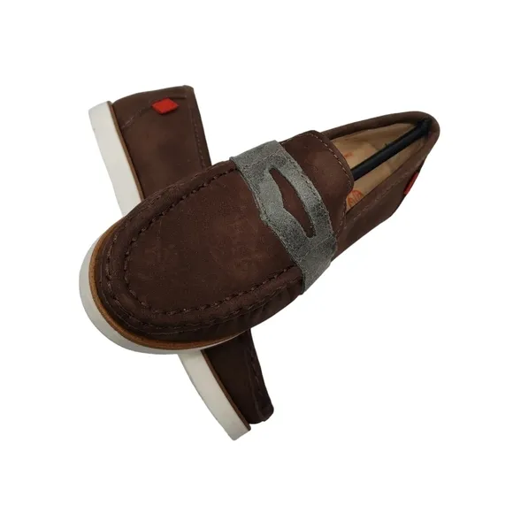 Marc Joseph | NIB Dumbo Brown Nobuck Preppy Classic Leather Loafers Boy's 11