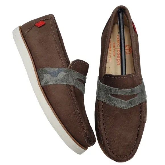 Marc Joseph | NIB Dumbo Brown Nobuck Preppy Classic Leather Loafers Boy's 11