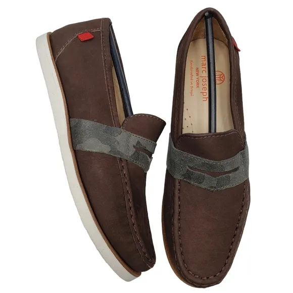 Marc Joseph | NIB Dumbo Brown Nobuck Preppy Classic Leather Loafers Boy's 3