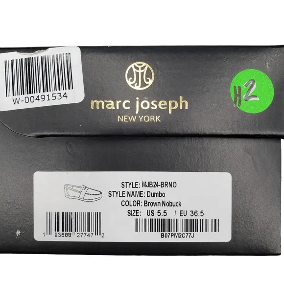 Marc Joseph | NIB Dumbo Brown Nobuck Preppy Classic Leather Loafers Boy's 5.5