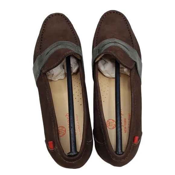 Marc Joseph | NIB Dumbo Brown Nobuck Preppy Classic Leather Loafers Boy's 5.5