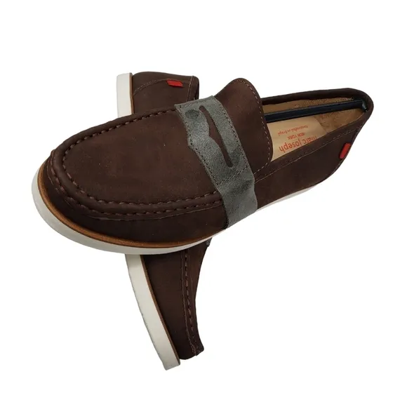 Marc Joseph | NIB Dumbo Brown Nobuck Preppy Classic Leather Loafers Boy's 5.5