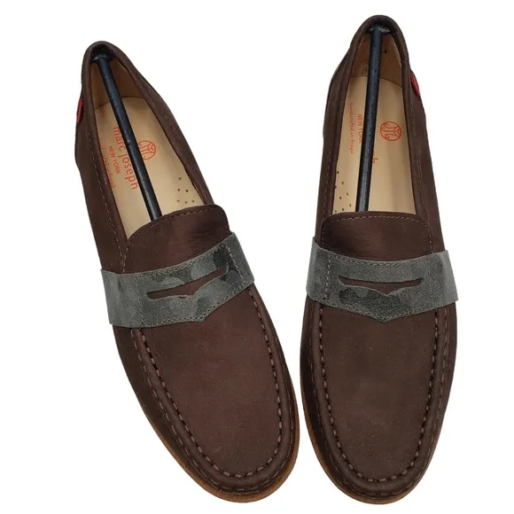 Marc Joseph | NIB Dumbo Brown Nobuck Preppy Classic Leather Loafers Boy's 5.5