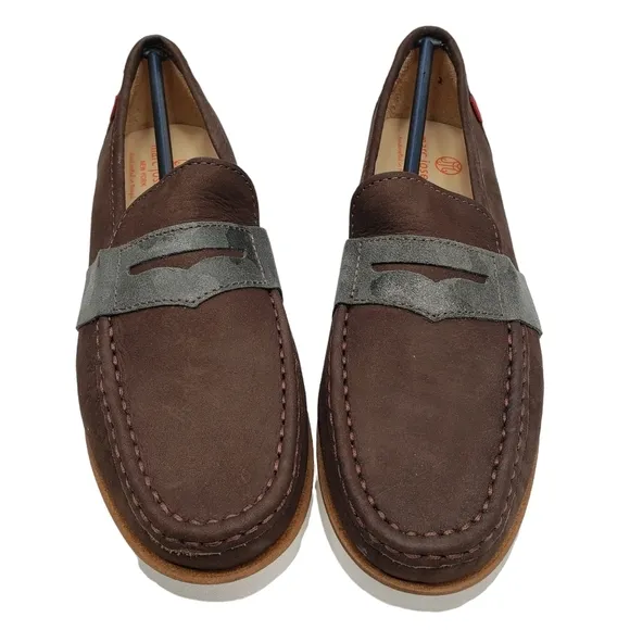 Marc Joseph | NIB Dumbo Brown Nobuck Preppy Classic Leather Loafers Boy's 5.5