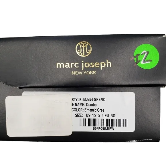 Marc Joseph | NIB Dumbo Emerald Green Preppy Classic Leather Loafers Boy's 12.5