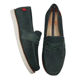 Marc Joseph | NIB Dumbo Emerald Green Preppy Classic Leather Loafers Boy's 12.5