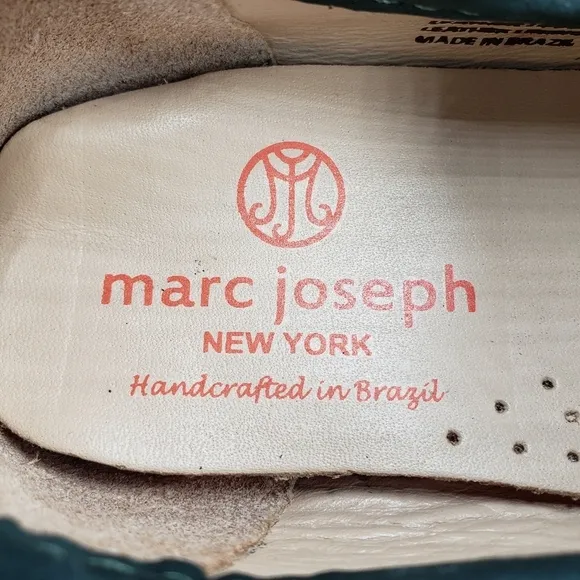 Marc Joseph | NIB Dumbo Emerald Green Preppy Classic Leather Loafers Boy's 12.5