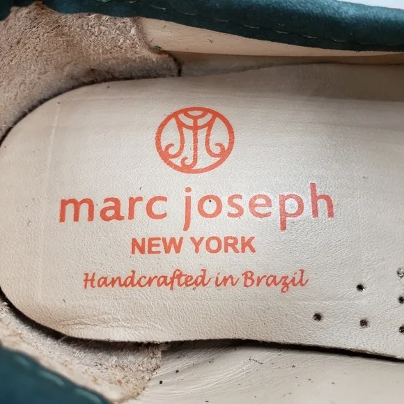Marc Joseph | NIB Dumbo Emerald Green Preppy Classic Leather Loafers Boy's 12