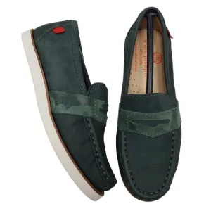Marc Joseph | NIB Dumbo Emerald Green Preppy Classic Leather Loafers Boy's 12