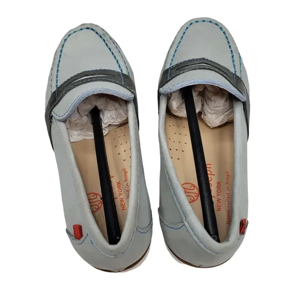 Marc Joseph | NIB Dumbo Light Grey Nobuck Classic Preppy Leather Loafers 11.5