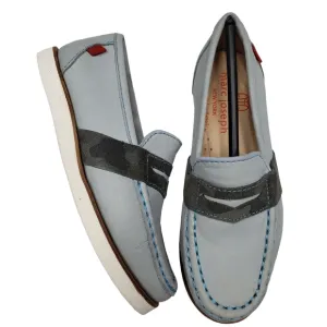 Marc Joseph | NIB Dumbo Light Grey Nobuck Classic Preppy Leather Loafers Boy 11