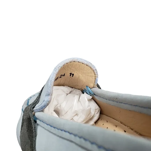 Marc Joseph | NIB Dumbo Light Grey Nobuck Classic Preppy Leather Loafers Boy 11