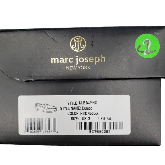 Marc Joseph | NIB Dumbo Pink Nobuck Classic Preppy Leather Loafers Girl's 3