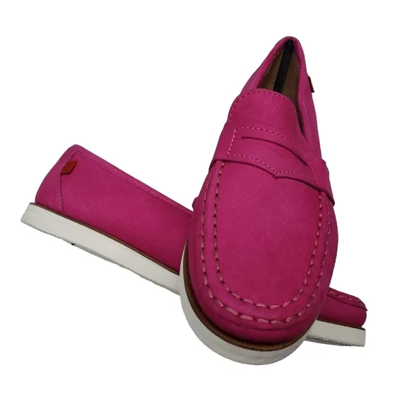 Marc Joseph | NIB Dumbo Pink Nobuck Classic Preppy Leather Loafers Girl's 3