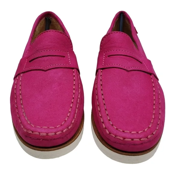 Marc Joseph | NIB Dumbo Pink Nobuck Classic Preppy Leather Loafers Girl's 3