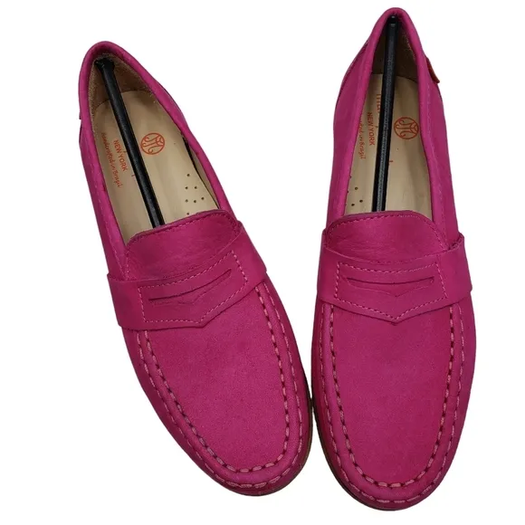 Marc Joseph | NIB Dumbo Pink Nobuck Classic Preppy Leather Loafers Girl's 3