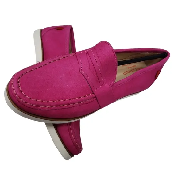 Marc Joseph | NIB Dumbo Pink Nobuck Classic Preppy Leather Loafers Girl's 3