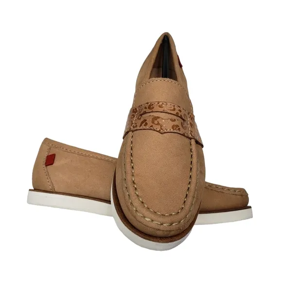 Marc Joseph | NIB Dumbo Porcelain Nobuck Classic Preppy Leather Loafers Girl 13