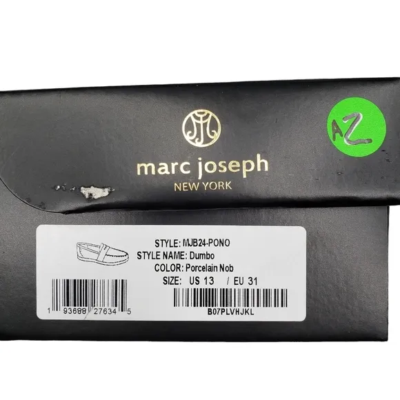 Marc Joseph | NIB Dumbo Porcelain Nobuck Classic Preppy Leather Loafers Girl 13