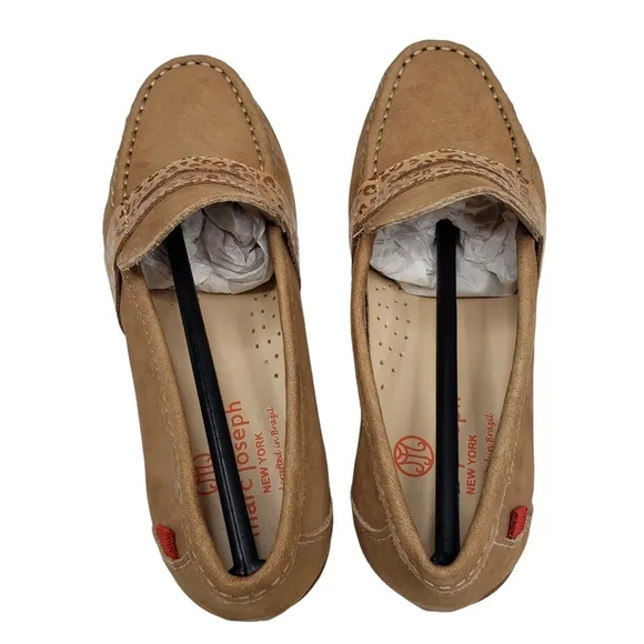 Marc Joseph | NIB Dumbo Porcelain Nobuck Classic Preppy Leather Loafers Girl's 1